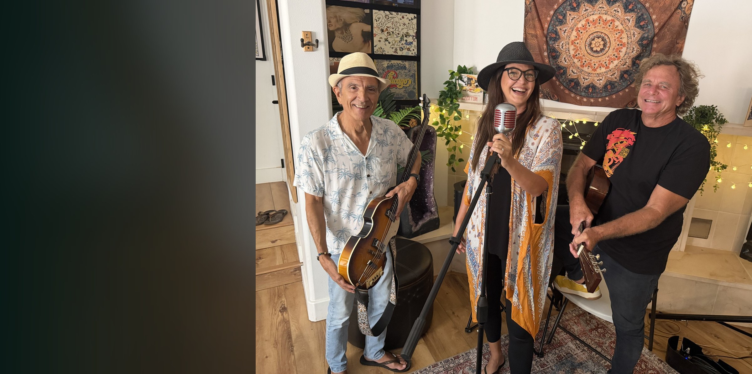 The Saltwater Soul Trio &mdash; Barney Cortinez on bass, Kris Bradley on vocals and Shawn McLaughlin on guitar &mdash; playing together on Maui.